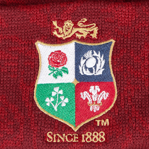 British & Irish Lions - Fleece Lined Bobble Hat - Red