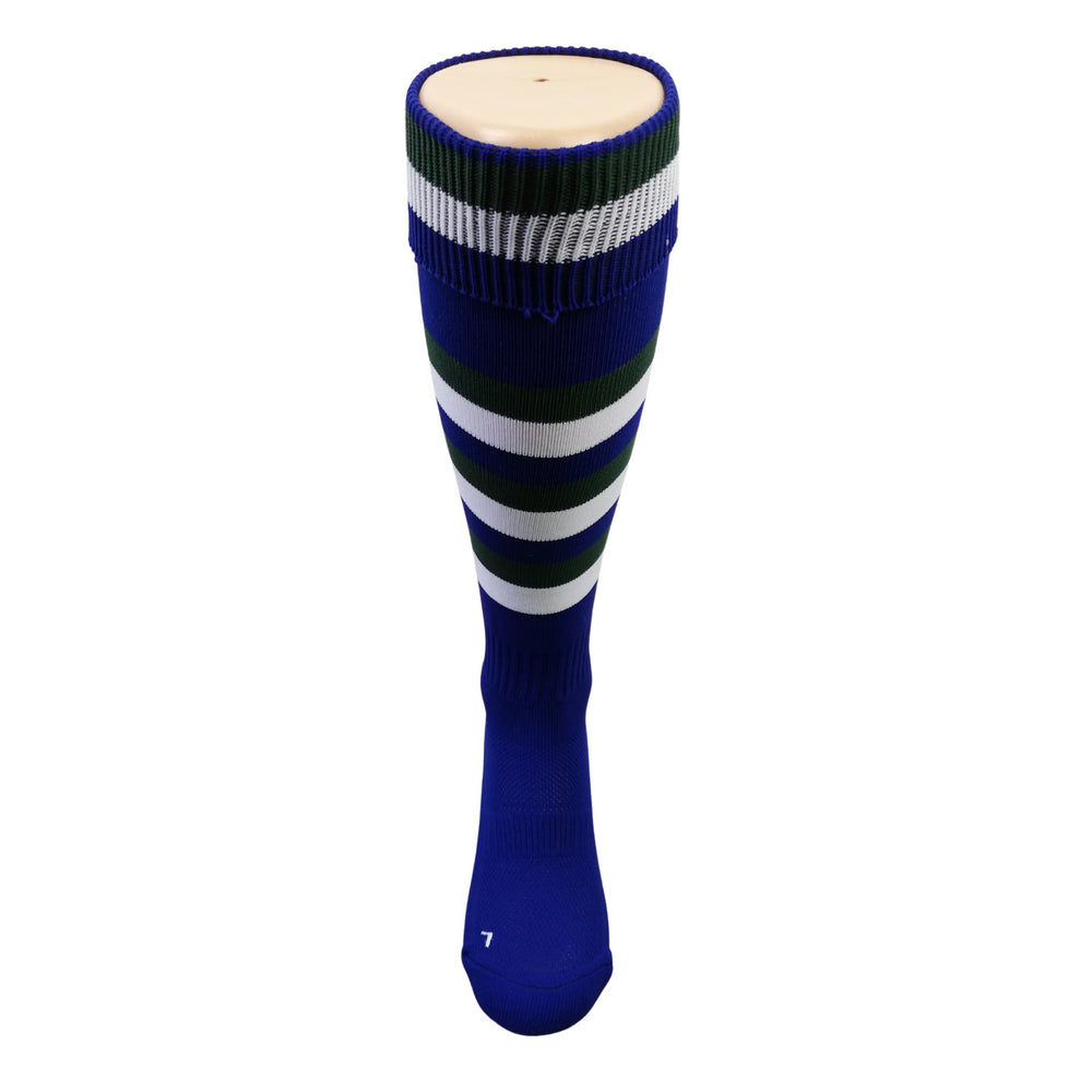 Canterbury Striped Socks - Royal/Forest/White
