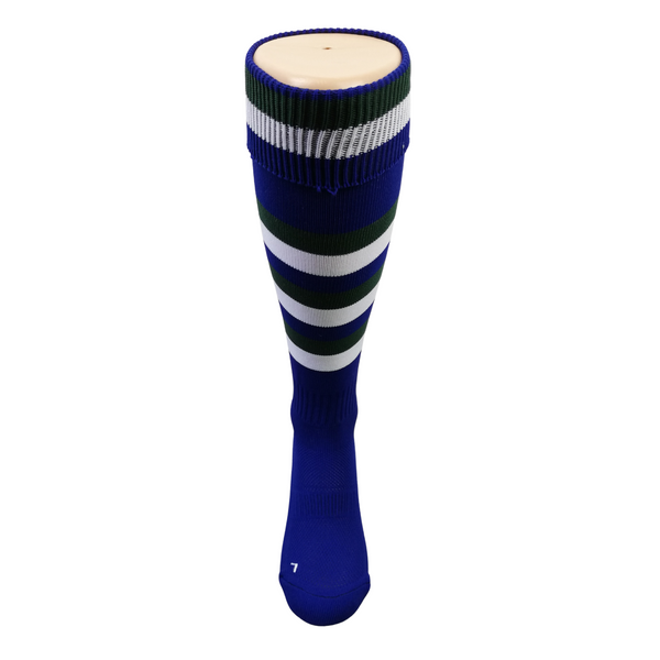 Canterbury Striped Socks - Royal/Forest/White