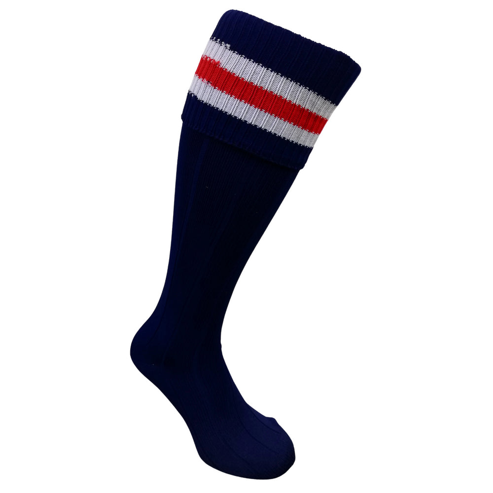 Orion Contrast Sock - Navy/White/Red