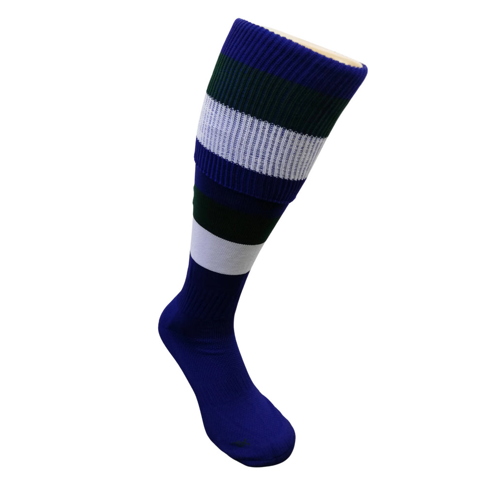 CCC Hooped Sock Royal/ White /Forest