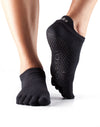 Toesox Low Rise Full Toe Socks -Black-DS