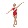 Sleeveless Gym Leotard Senior - Red