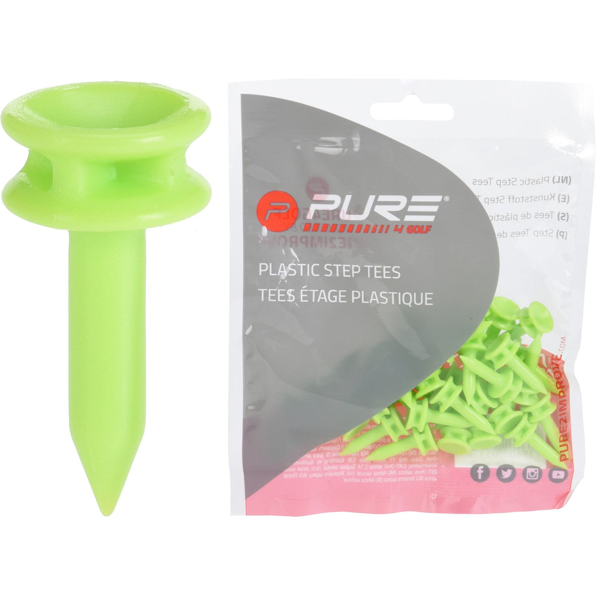 Pure2improve Step Tees (Bag of 25) -DS