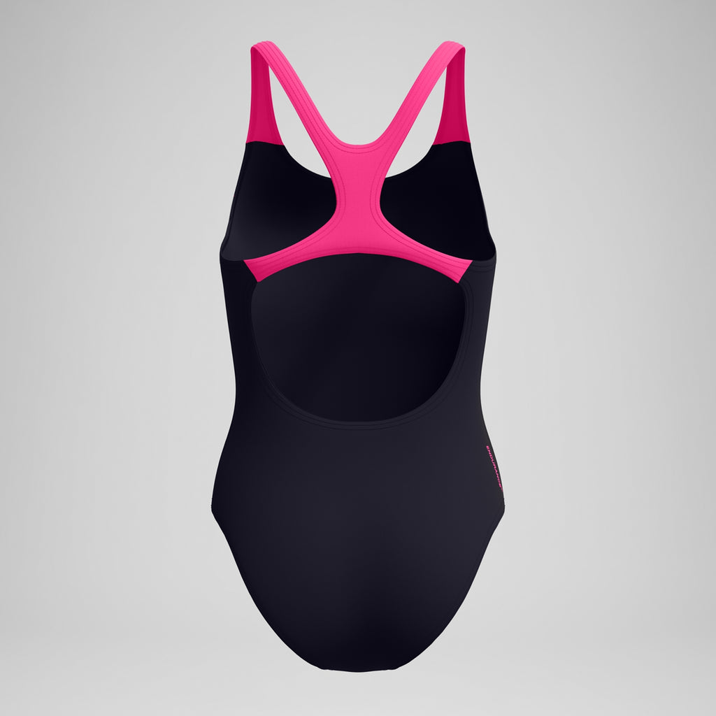Speedo Medley Logo Medalist 1PC - Womens - Black/Pink