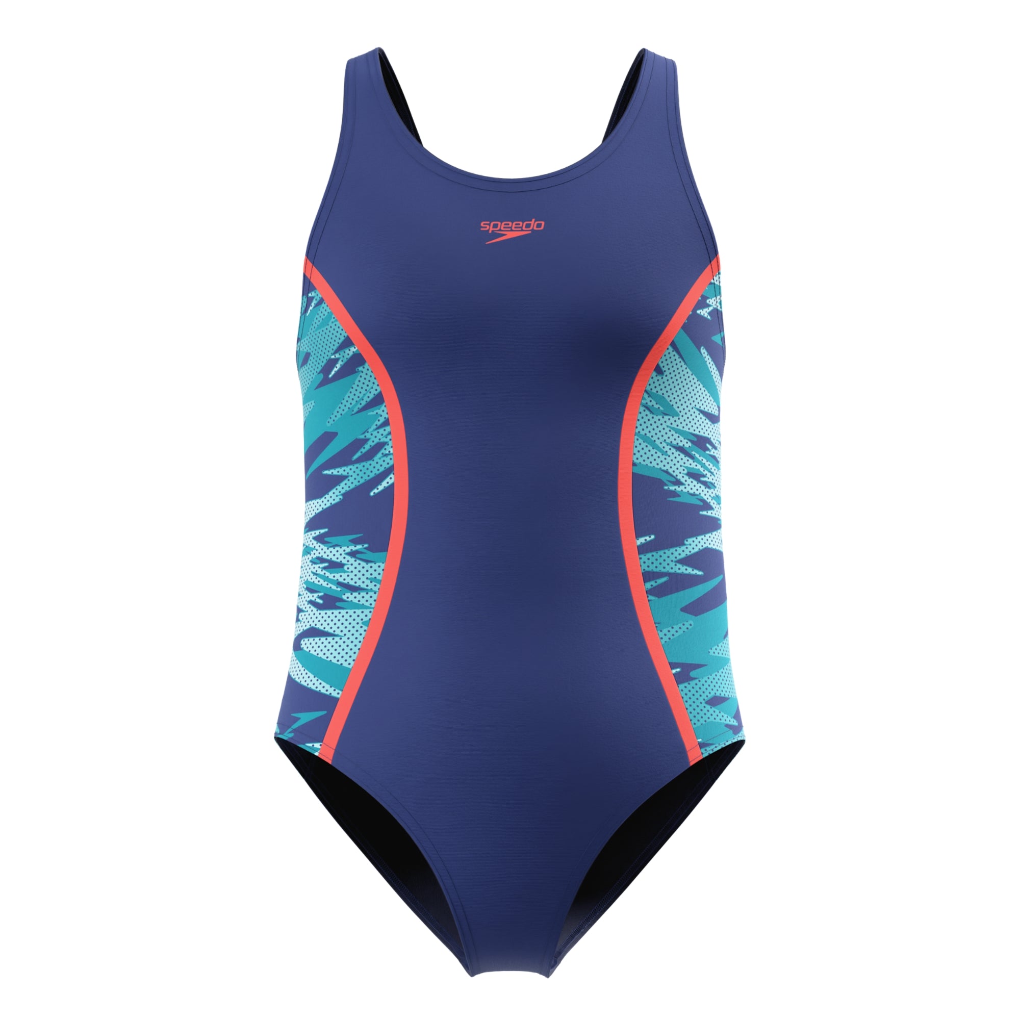 Speedo Hyperboom Splice Muscleback Swimsuit - Juniors- Blue