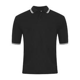 Blue Max Tipped Penthouse Poloshirt - Adults - Black