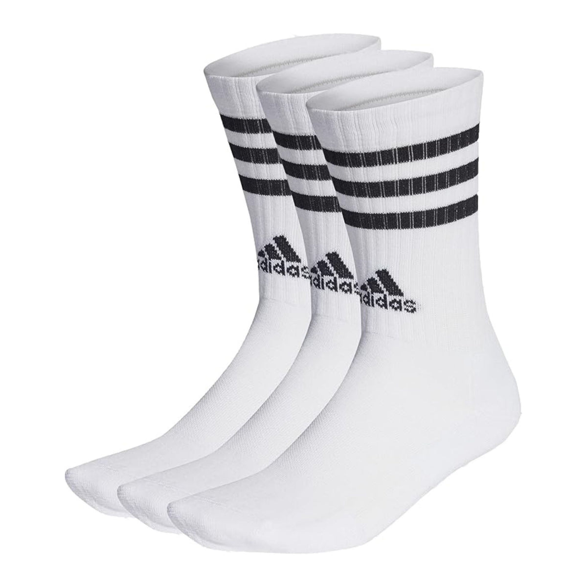 Adidas 3 Stripe Cushioned Crew Socks Adult (3 Pairs) -DS