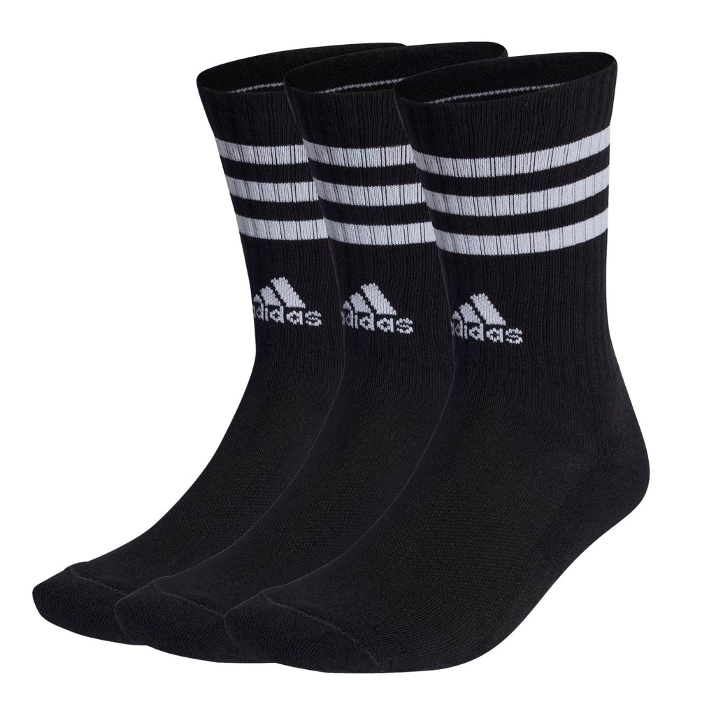 Adidas 3 Stripe Cushioned Crew Socks Adult (3 Pairs) -DS