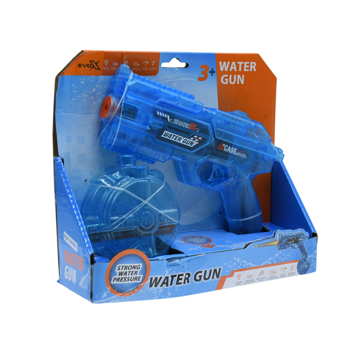Evo-X Rapid Fire Light Up Electric Water Gun -DS