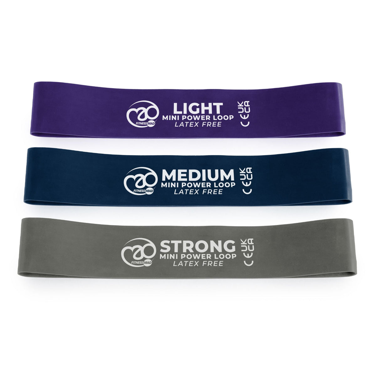Fitness Mad Latex Free Mini Power Loops Set of 3 -DS