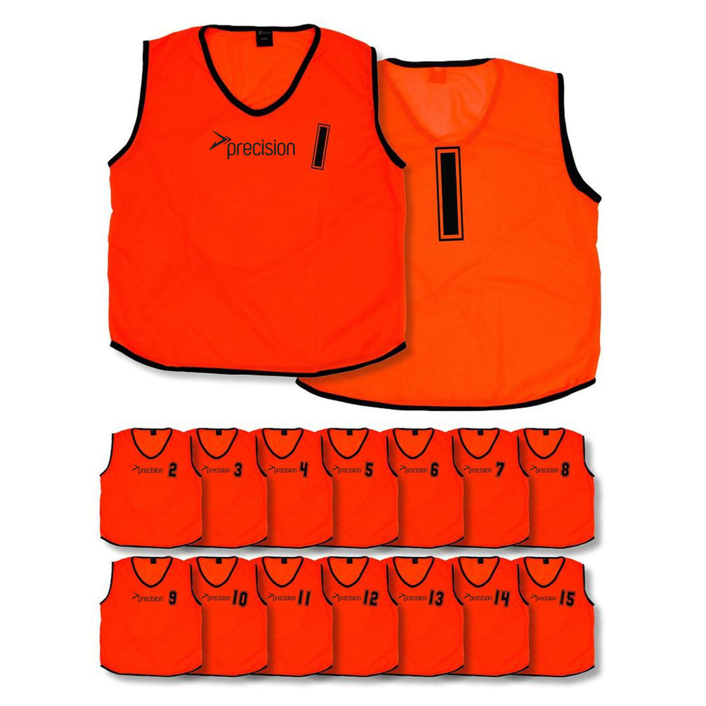 (Pack of 15) Precision Mesh Numbered 1 - 15 Training Bibs (Infants, Kids) -DS