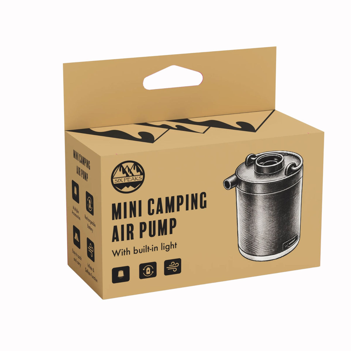 Six Peaks Mini Camping Air Pump -DS