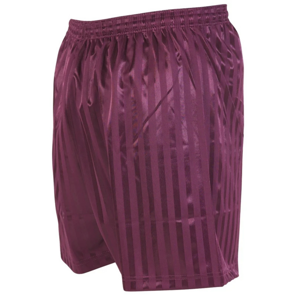 Precision Striped Continental Football Shorts Junior-Maroon -DS