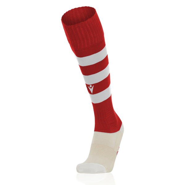 Macron Hoops Sock - Red/White - Mens