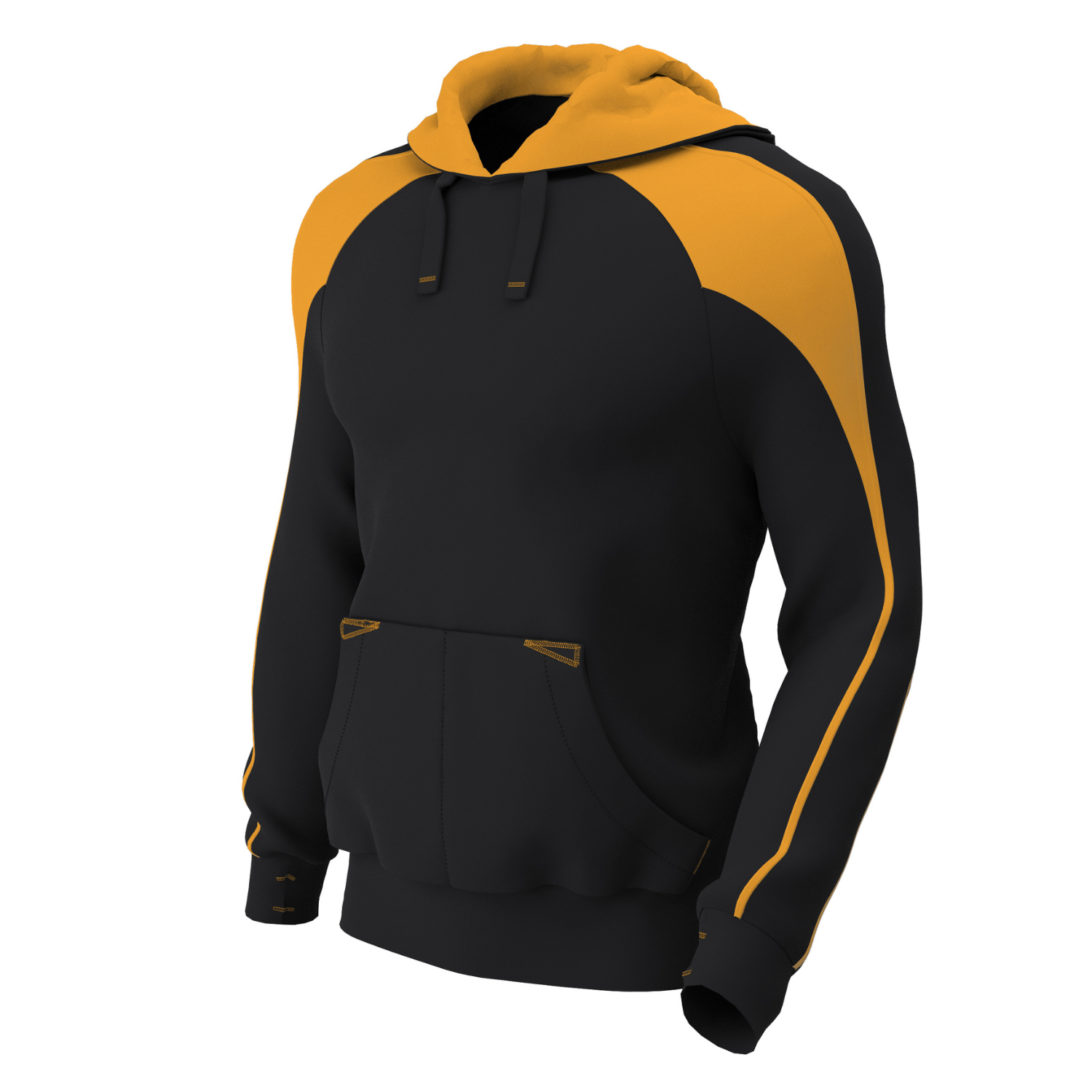 Premium Pro Hoody - Juniors _ Black/Amber