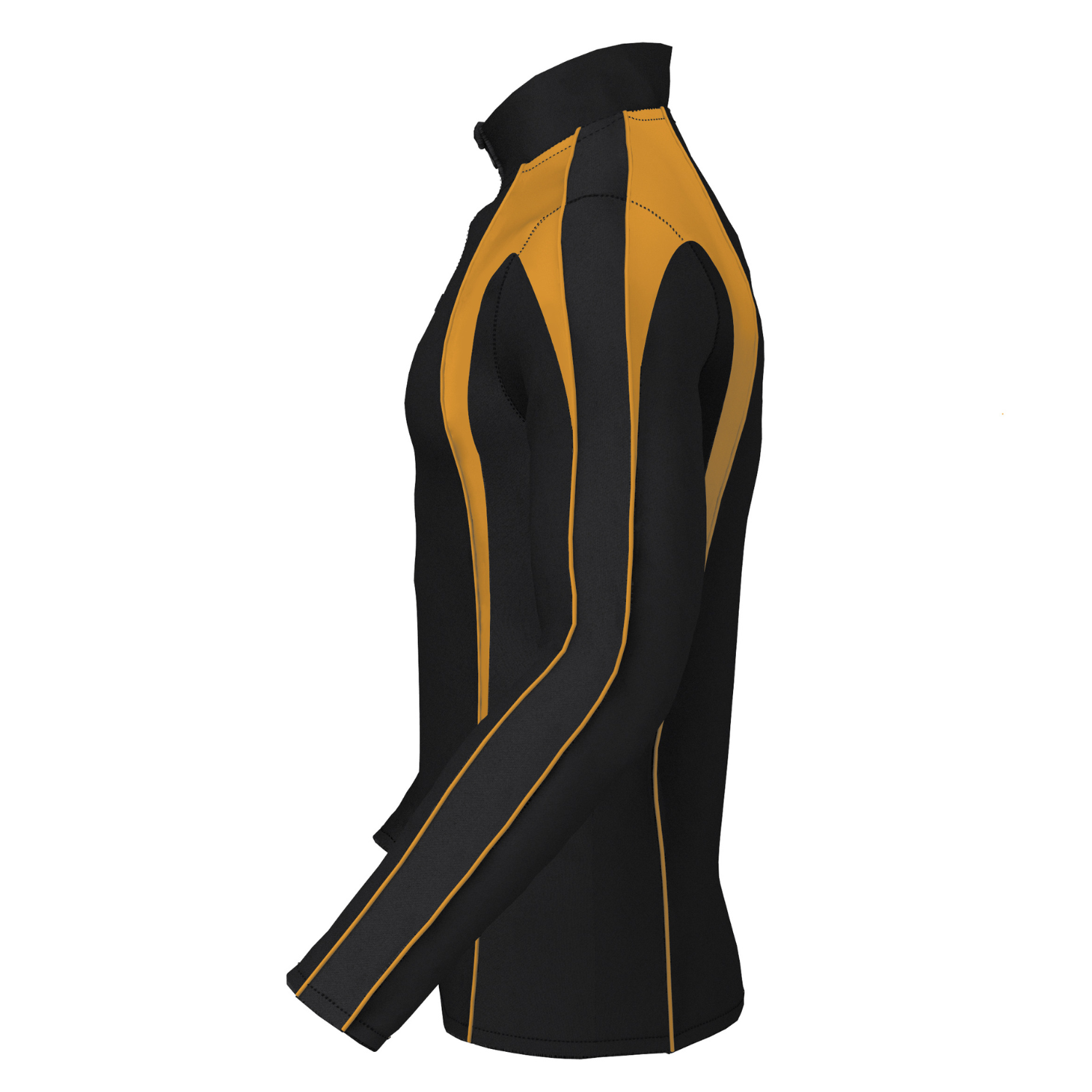 Chadwick Pro  Mid Layer  1/4 Zip - Juniors - Black/Amber