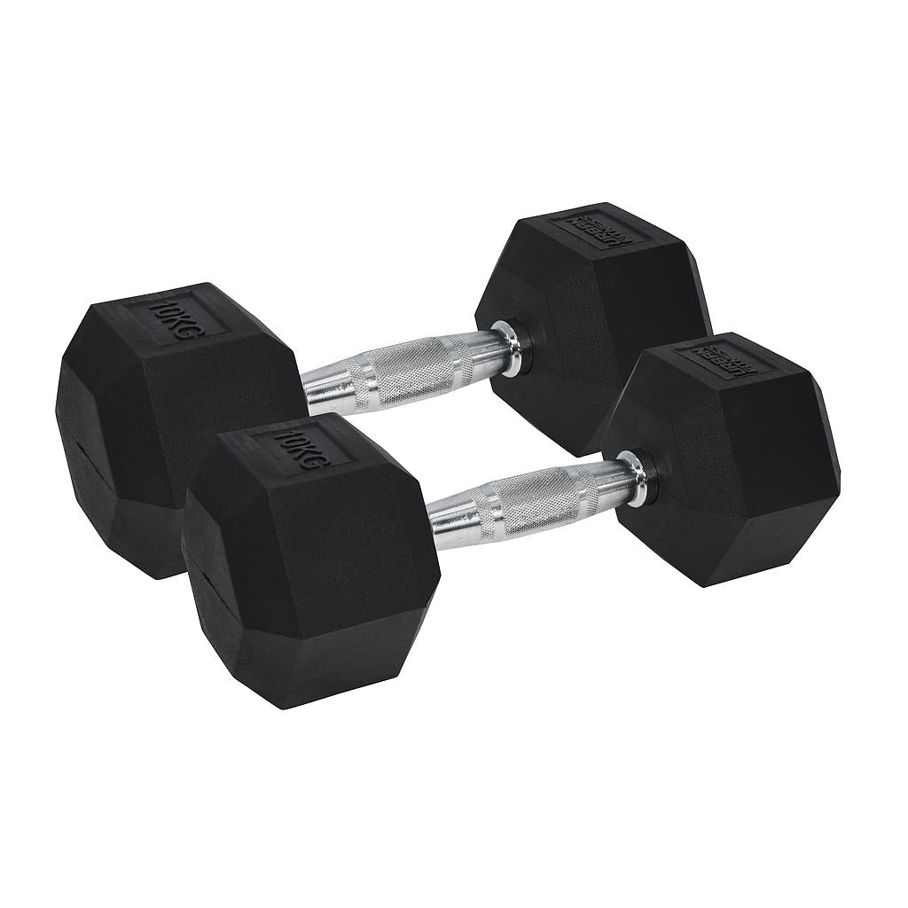 Urban Fitness PRO Hex Dumbbell - Rubber Coated (Pair) -DS