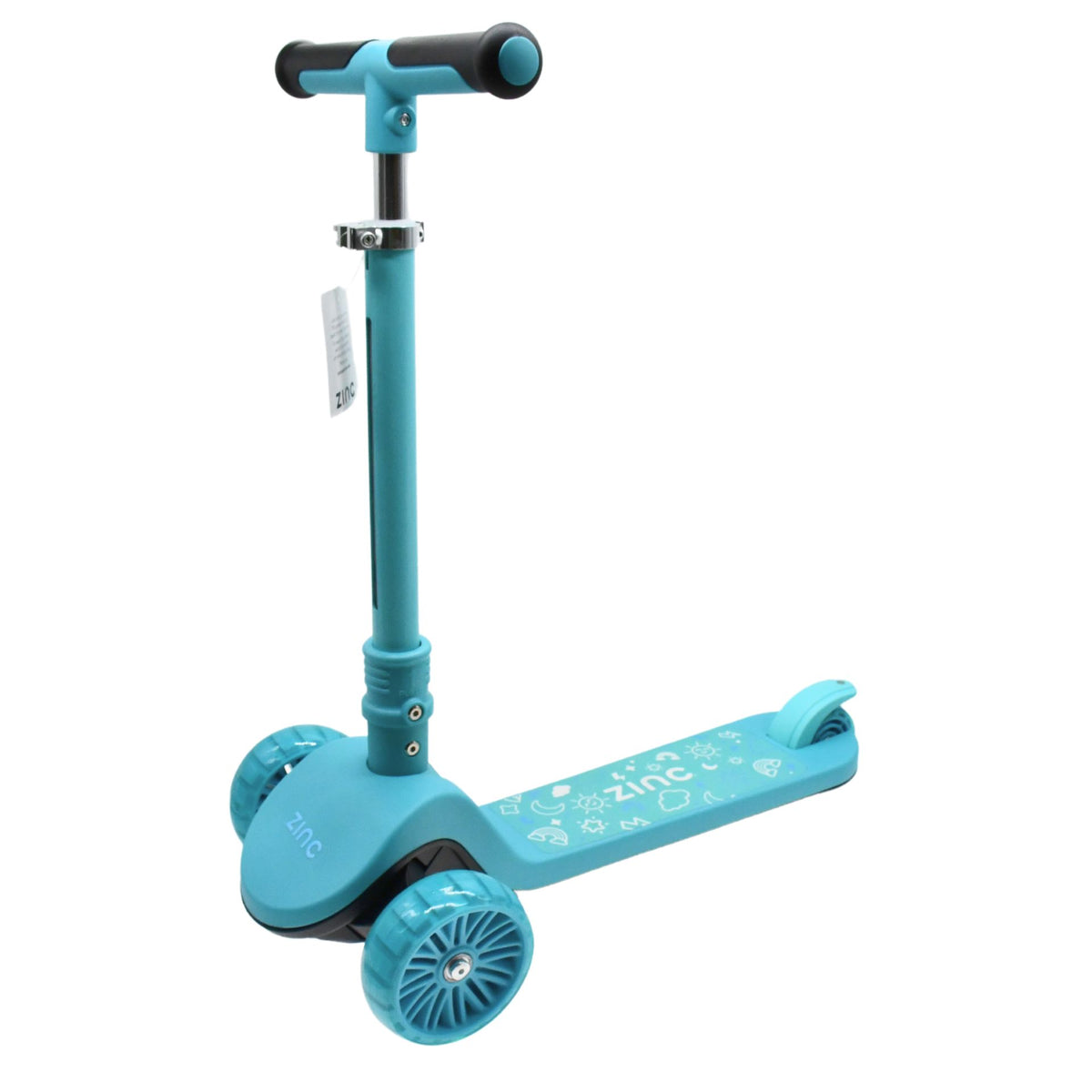 Zinc 3 Wheeled Folding LED Shine Scooter -DS