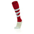 Macron Hoops Sock - Red/White - Mens