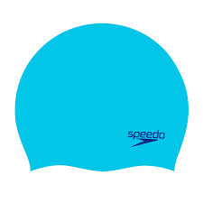 Speedo Plain Moulded Silicone Cap - Juniors - Aqua