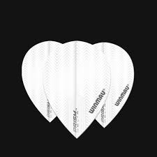 Winmau Prism  Zeta Pear Flights - White