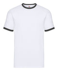 Fruit of the Loom Ringer Tee - White/Black