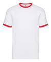 Fruit of the Loom Ringer Tee -  White/Red