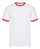 Fruit of the Loom Ringer Tee -  White/Red
