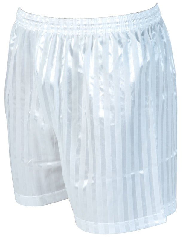 Precision Striped Continental Football Shorts Junior-White -DS