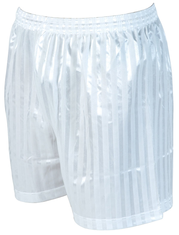 Precision Striped Continental Football Shorts Junior-White -DS