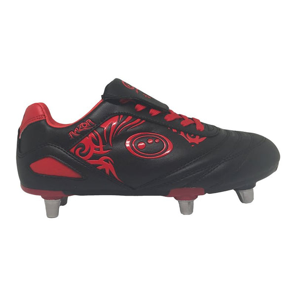 Optimum Kids Razor Rugby Boots - Black/Red
