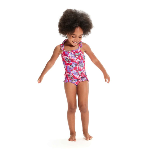 LTS Printed Frill Thinstrap Infants Swimsuit-DS