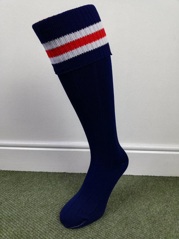 Orion Contrast Sock - Navy/White/Red