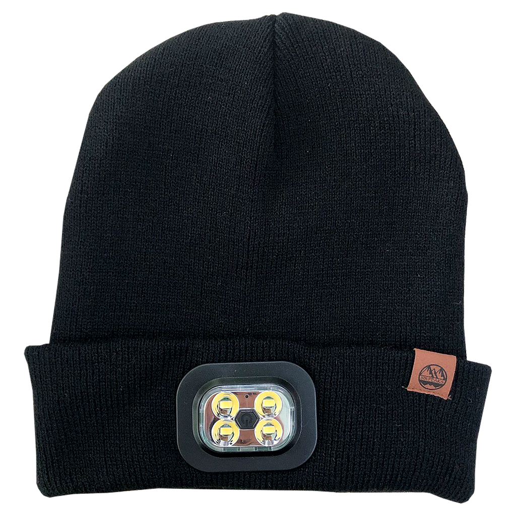Peaks LED Lighted Beanie Hat Black -DS