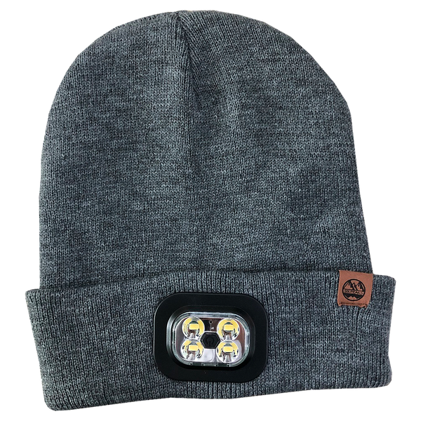 Peaks LED Lighted Beanie Hat Grey -DS