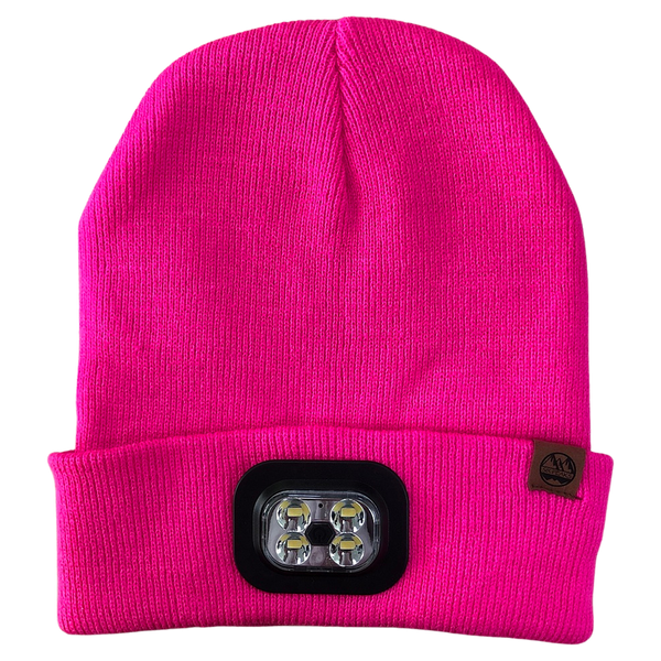 Peaks LED Lighted Beanie Hat Pink-DS