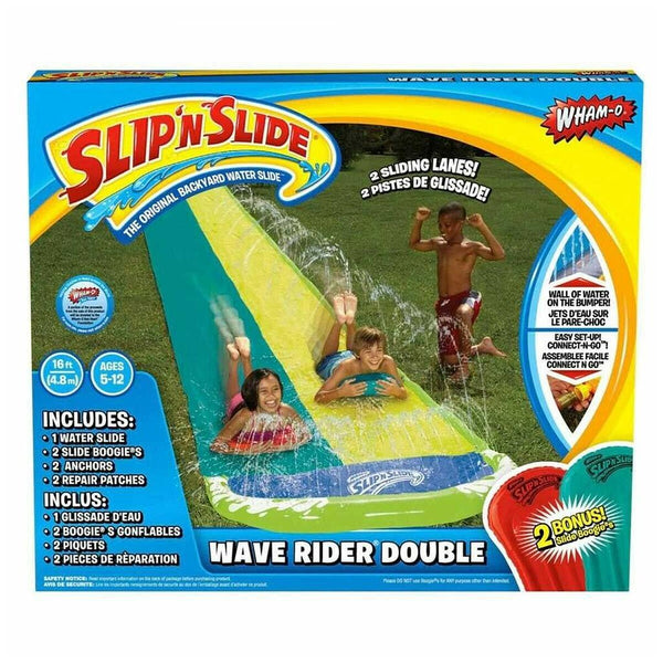 Wham-o 16ft Slip 'N Slide Double Wave Rider Water Slide -DS