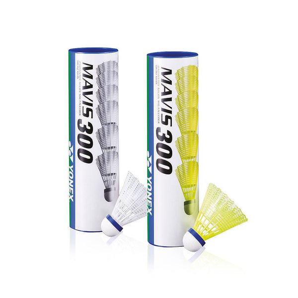 Yonex Mavis 300 Shuttles (Tube of 6) White -DS