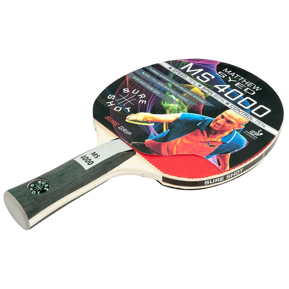 Sure Shot Matthew Syed 4000 1mm ITTF Reversed Rubber Table Tennis Bat -DS