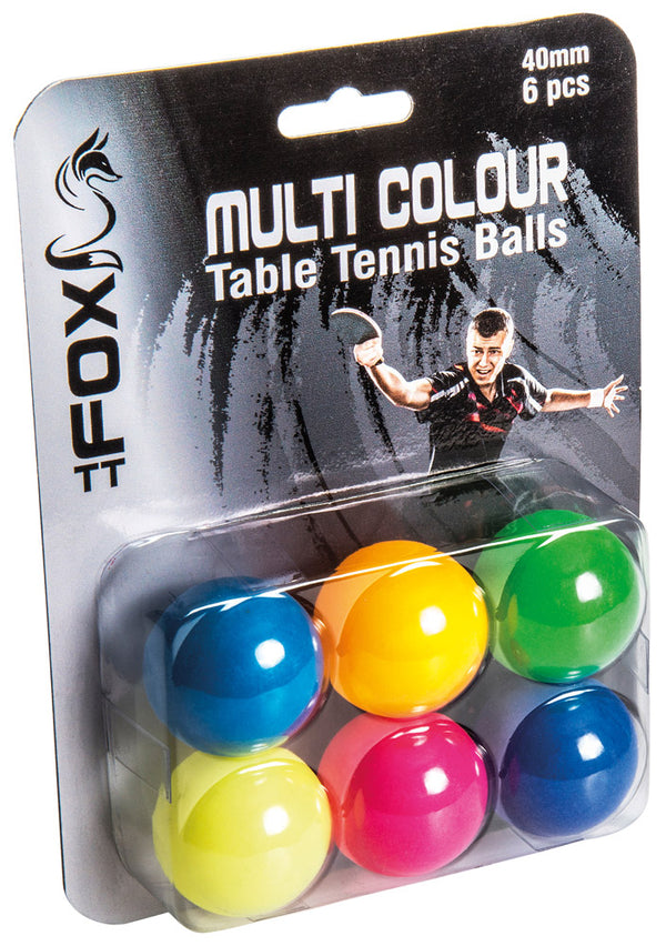 Fox TT Coloured Table Tennis Balls (Pack of 6) -DS